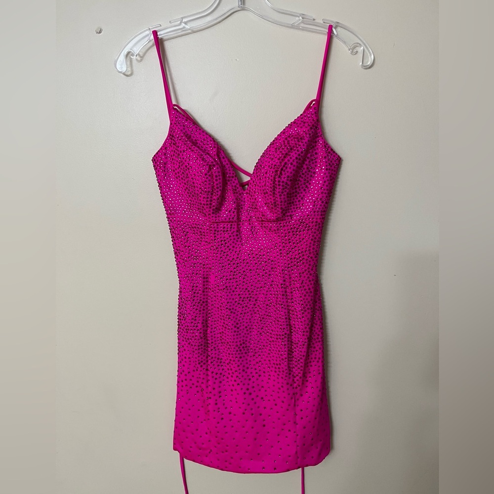 Dave & Johnny Vibrant Pink Dress